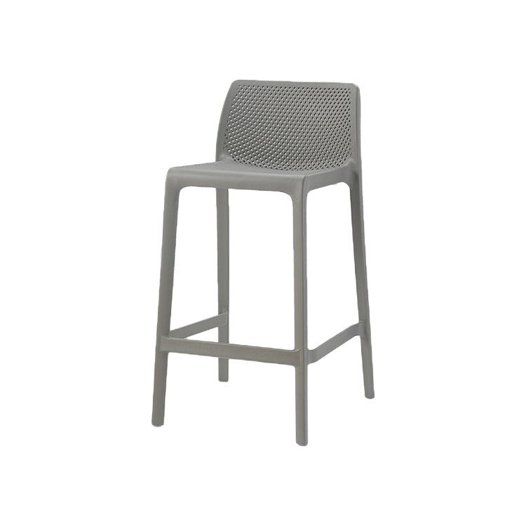 Taburetes de mostrador Macron contemporáneos, taburete de bar de plástico para interiores, sin brazos, para cocina