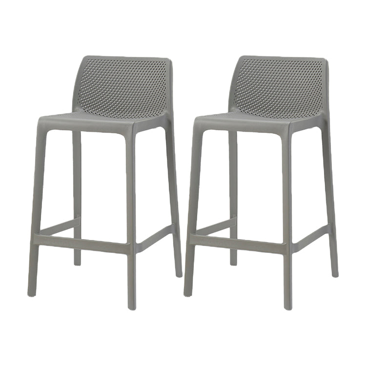 Taburetes de mostrador Macron contemporáneos, taburete de bar de plástico para interiores, sin brazos, para cocina