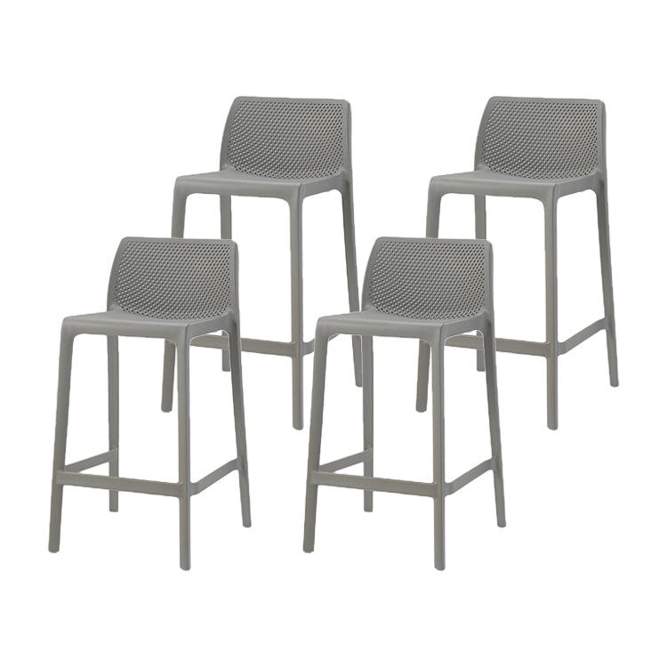 Taburetes de mostrador Macron contemporáneos, taburete de bar de plástico para interiores, sin brazos, para cocina