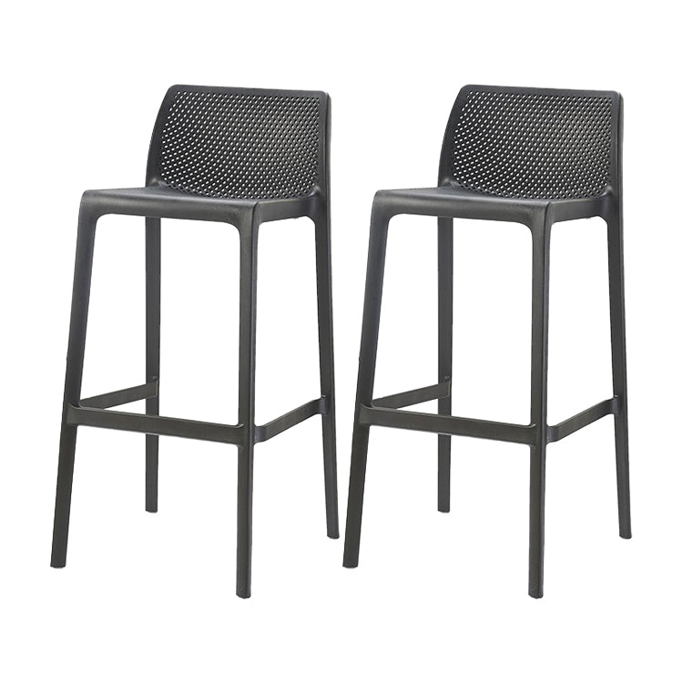 Taburetes de mostrador Macron contemporáneos, taburete de bar de plástico para interiores, sin brazos, para cocina