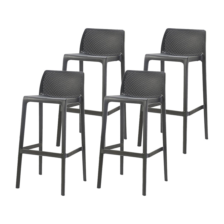 Taburetes de mostrador Macron contemporáneos, taburete de bar de plástico para interiores, sin brazos, para cocina