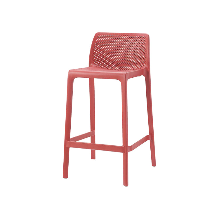 Taburetes de mostrador Macron contemporáneos, taburete de bar de plástico para interiores, sin brazos, para cocina