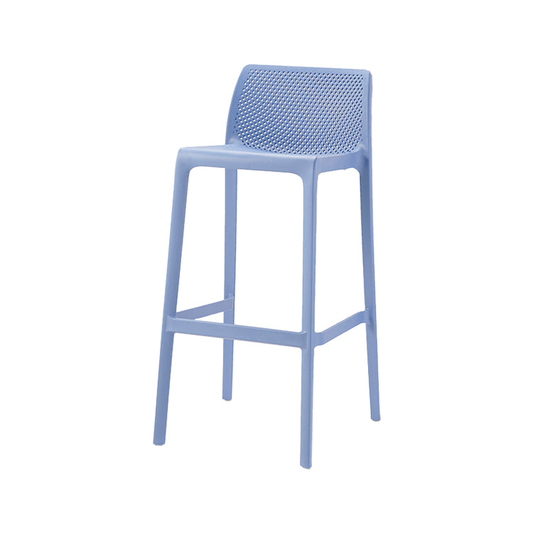 Taburetes de mostrador Macron contemporáneos, taburete de bar de plástico para interiores, sin brazos, para cocina