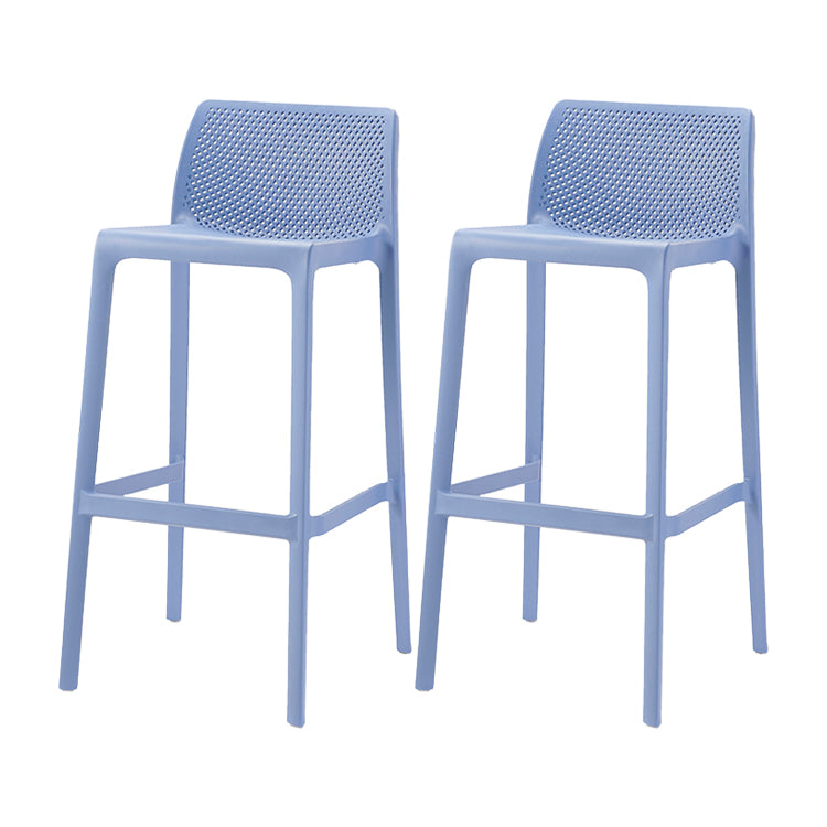 Taburetes de mostrador Macron contemporáneos, taburete de bar de plástico para interiores, sin brazos, para cocina