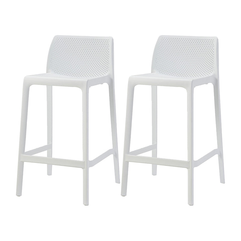 Taburetes de mostrador Macron contemporáneos, taburete de bar de plástico para interiores, sin brazos, para cocina