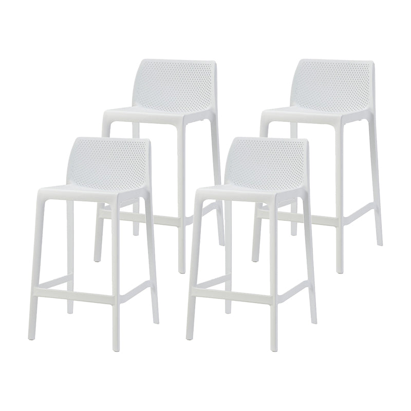 Taburetes de mostrador Macron contemporáneos, taburete de bar de plástico para interiores, sin brazos, para cocina