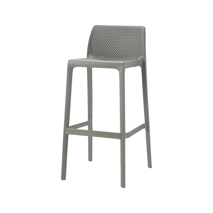 Taburetes de mostrador Macron contemporáneos, taburete de bar de plástico para interiores, sin brazos, para cocina
