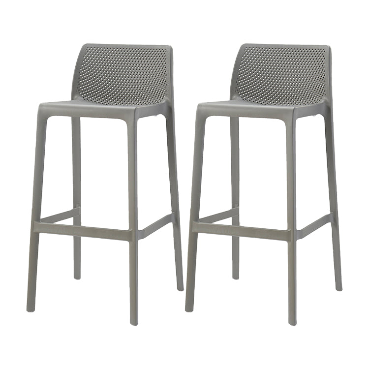 Taburetes de mostrador Macron contemporáneos, taburete de bar de plástico para interiores, sin brazos, para cocina