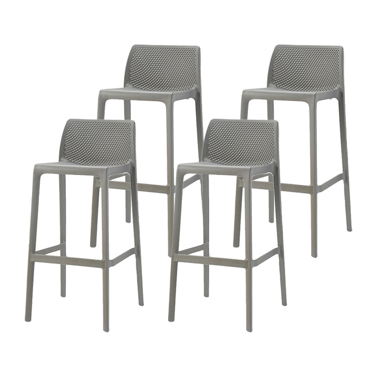 Taburetes de mostrador Macron contemporáneos, taburete de bar de plástico para interiores, sin brazos, para cocina