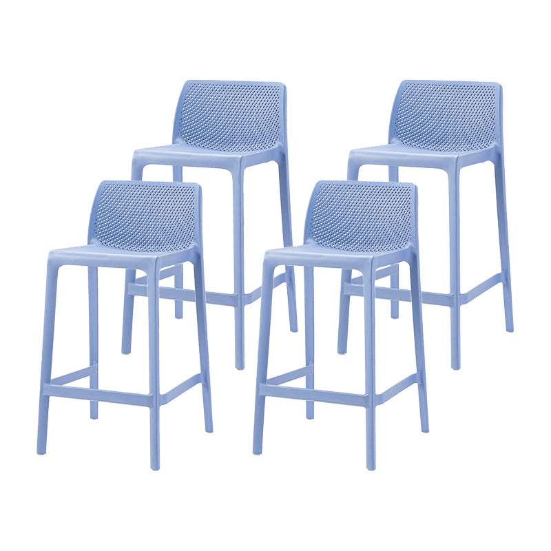 Taburetes de mostrador Macron contemporáneos, taburete de bar de plástico para interiores, sin brazos, para cocina