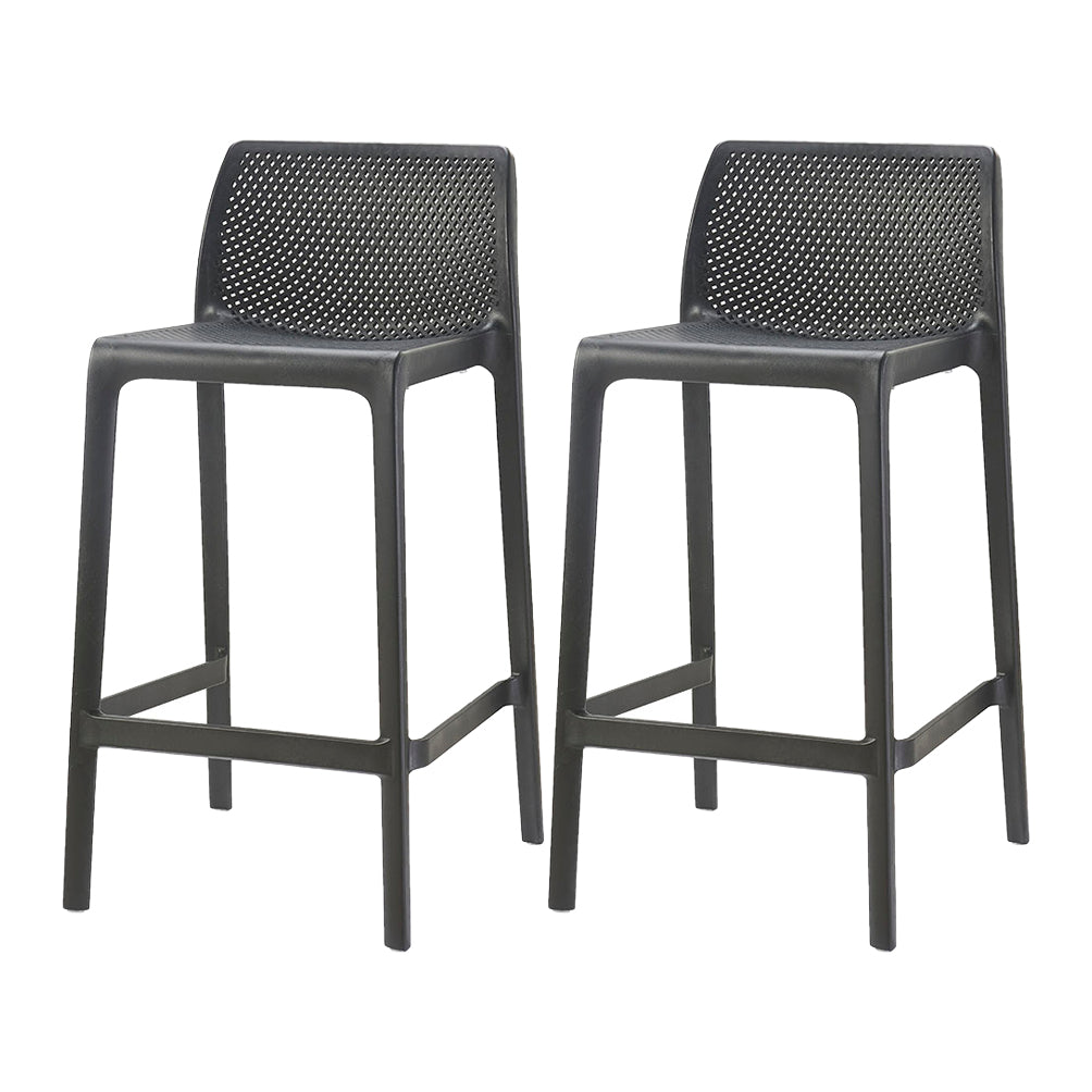 Taburetes de mostrador Macron contemporáneos, taburete de bar de plástico para interiores, sin brazos, para cocina