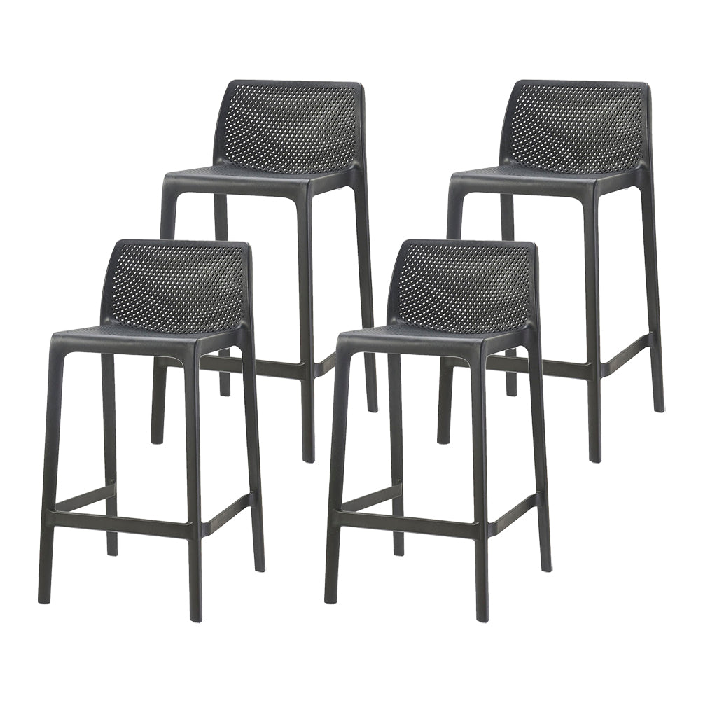 Taburetes de mostrador Macron contemporáneos, taburete de bar de plástico para interiores, sin brazos, para cocina