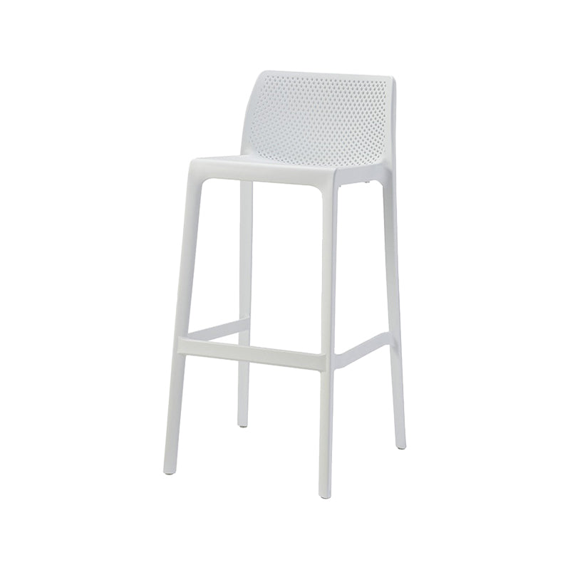 Taburetes de mostrador Macron contemporáneos, taburete de bar de plástico para interiores, sin brazos, para cocina