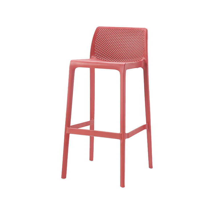 Taburetes de mostrador Macron contemporáneos, taburete de bar de plástico para interiores, sin brazos, para cocina
