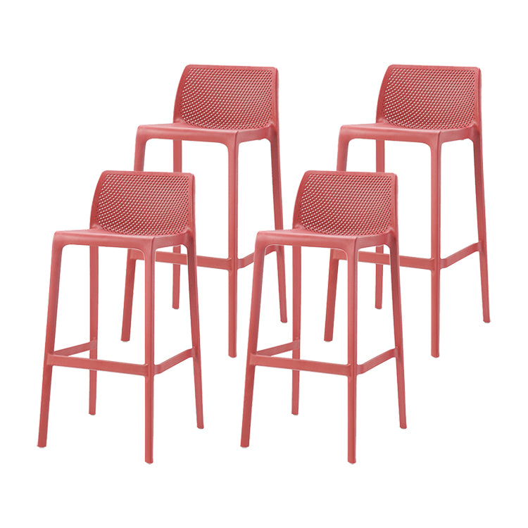 Taburetes de mostrador Macron contemporáneos, taburete de bar de plástico para interiores, sin brazos, para cocina