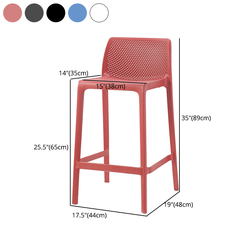 Taburetes de mostrador Macron contemporáneos, taburete de bar de plástico para interiores, sin brazos, para cocina
