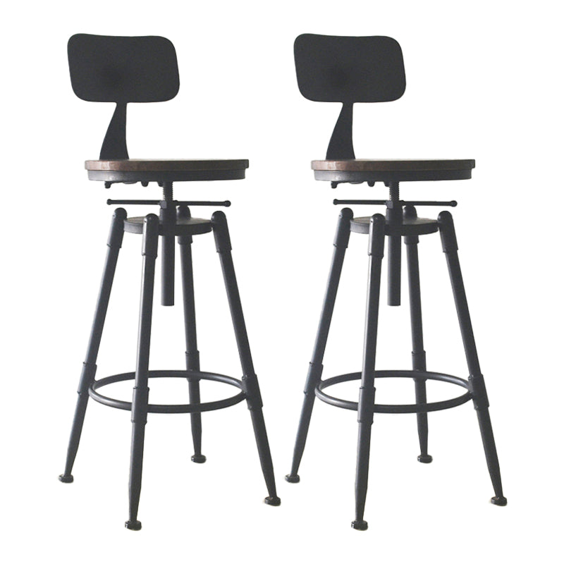 Taburete de bar de metal de estilo industrial con patas de hierro, taburete contrario para barra de cocina