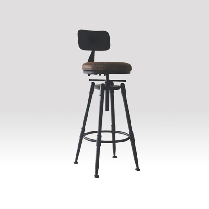 Taburete de bar de metal de estilo industrial con patas de hierro, taburete contrario para barra de cocina