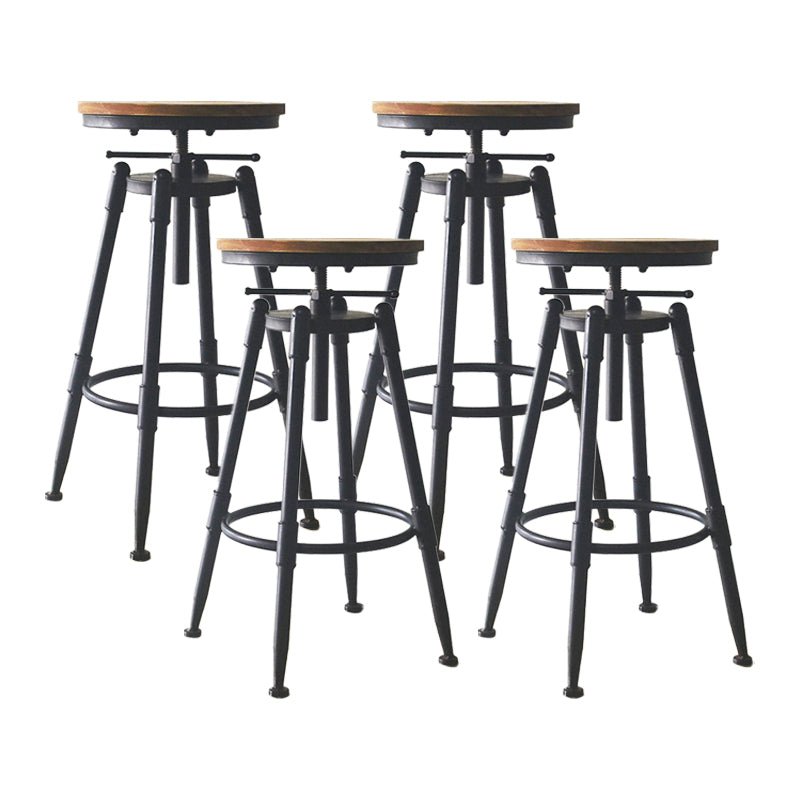 Taburete de bar de metal de estilo industrial con patas de hierro, taburete contrario para barra de cocina