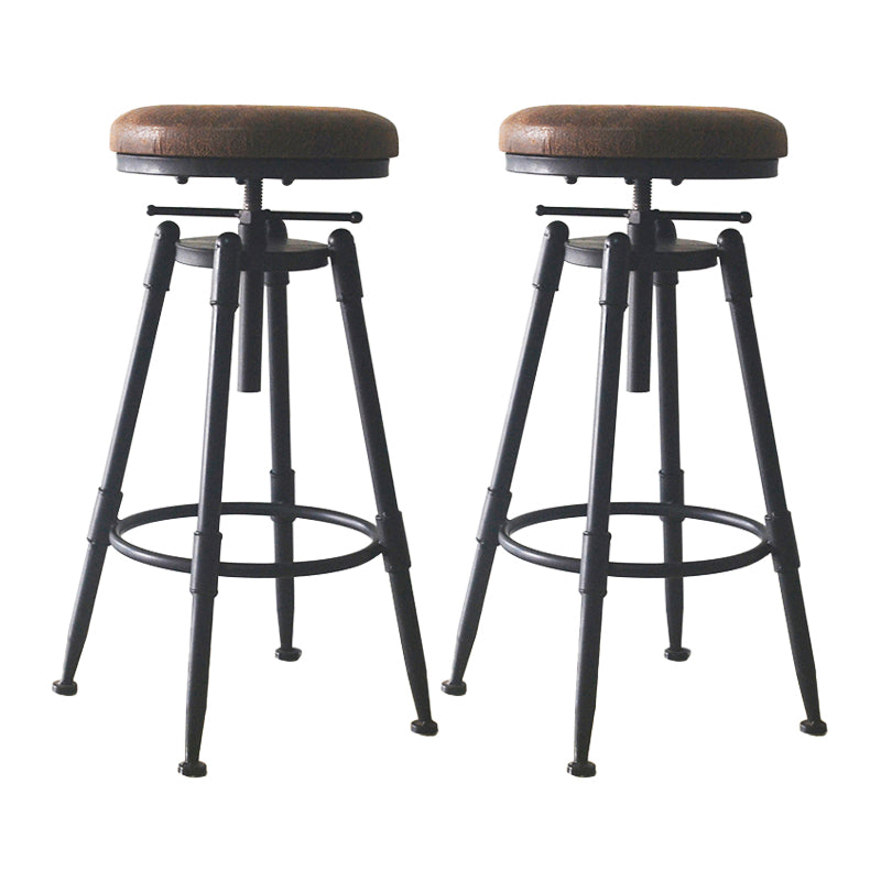 Taburete de bar de metal de estilo industrial con patas de hierro, taburete contrario para barra de cocina