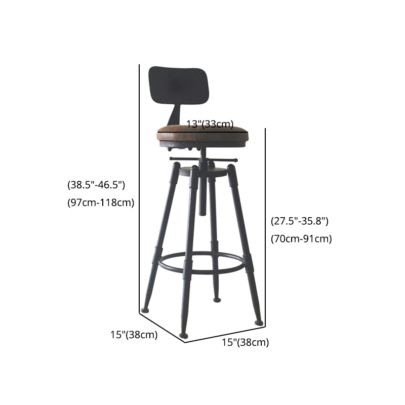 Taburete de bar de metal de estilo industrial con patas de hierro, taburete contrario para barra de cocina