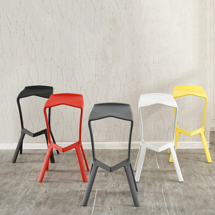 Contemporary Stackable Counter Stools Colorful Indoor Geometric Bar Stool, 1 Piece