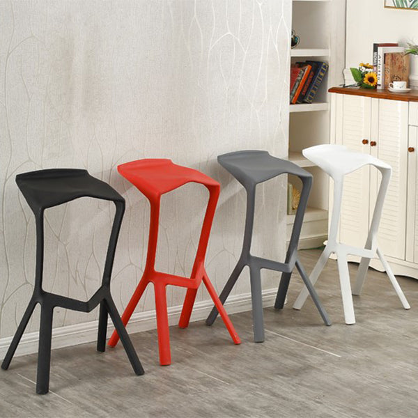 Contemporary Stackable Counter Stools Colorful Indoor Geometric Bar Stool, 1 Piece
