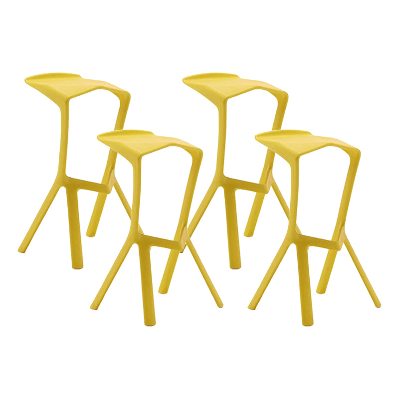 Contemporary Stackable Counter Stools Colorful Indoor Geometric Bar Stool, 1 Piece