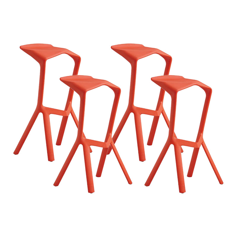 Contemporary Stackable Counter Stools Colorful Indoor Geometric Bar Stool, 1 Piece