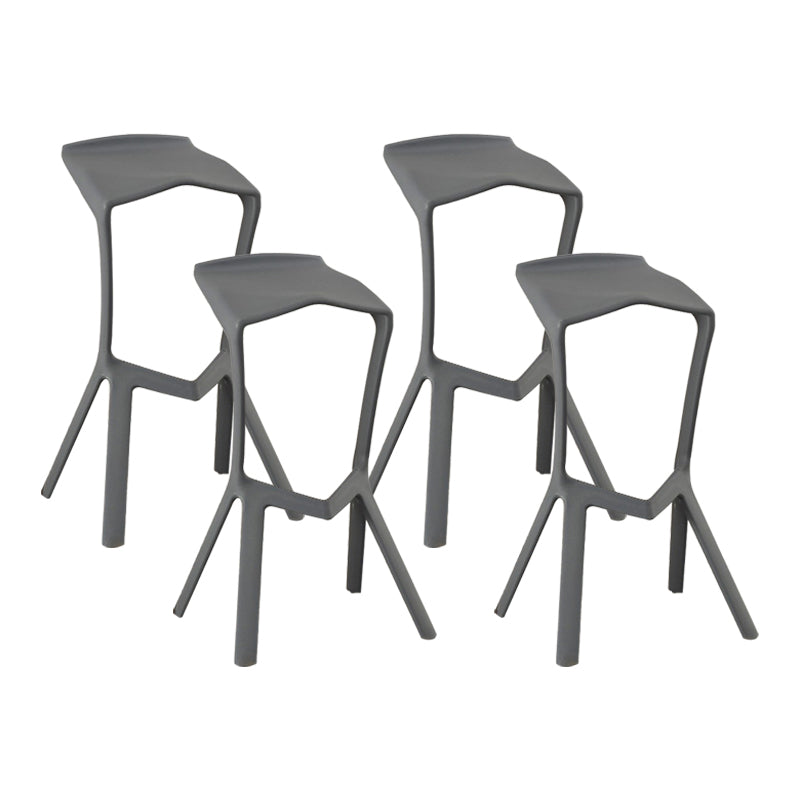 Contemporary Stackable Counter Stools Colorful Indoor Geometric Bar Stool, 1 Piece