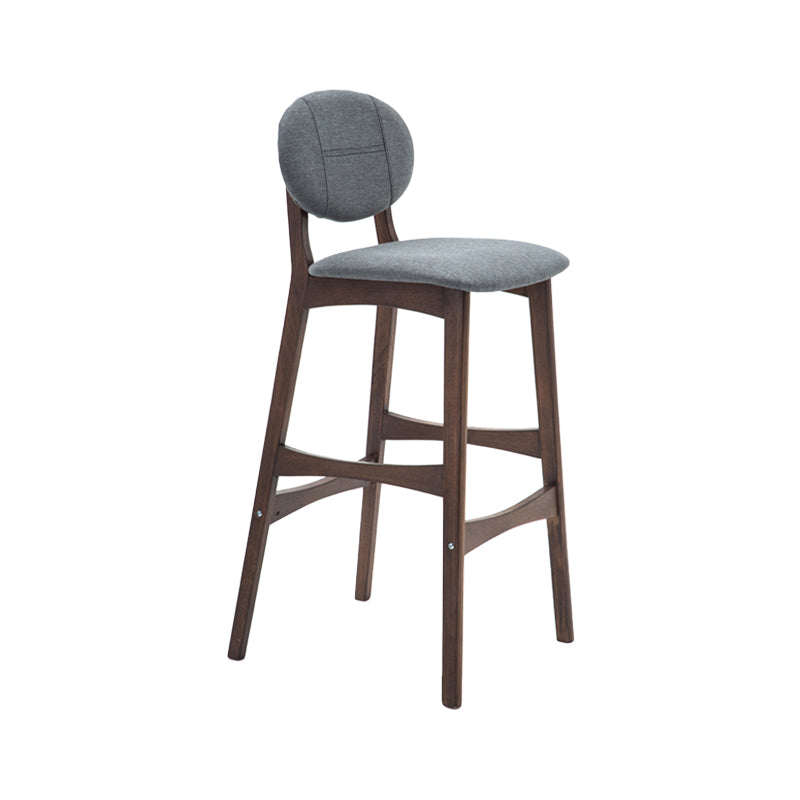 Nordic Wood lage rugleuning barkruk 30" H hoge binnenkruk met gestoffeerd voor eetkamer