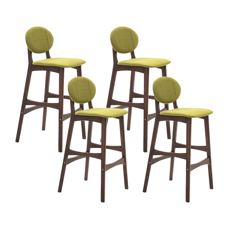 Nordic Wood lage rugleuning barkruk 30" H hoge binnenkruk met gestoffeerd voor eetkamer