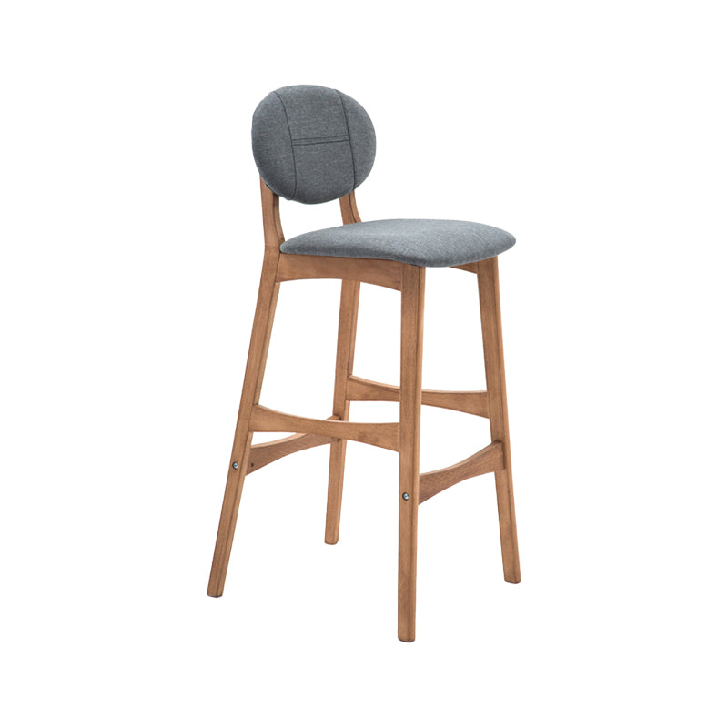 Nordic Wood lage rugleuning barkruk 30" H hoge binnenkruk met gestoffeerd voor eetkamer