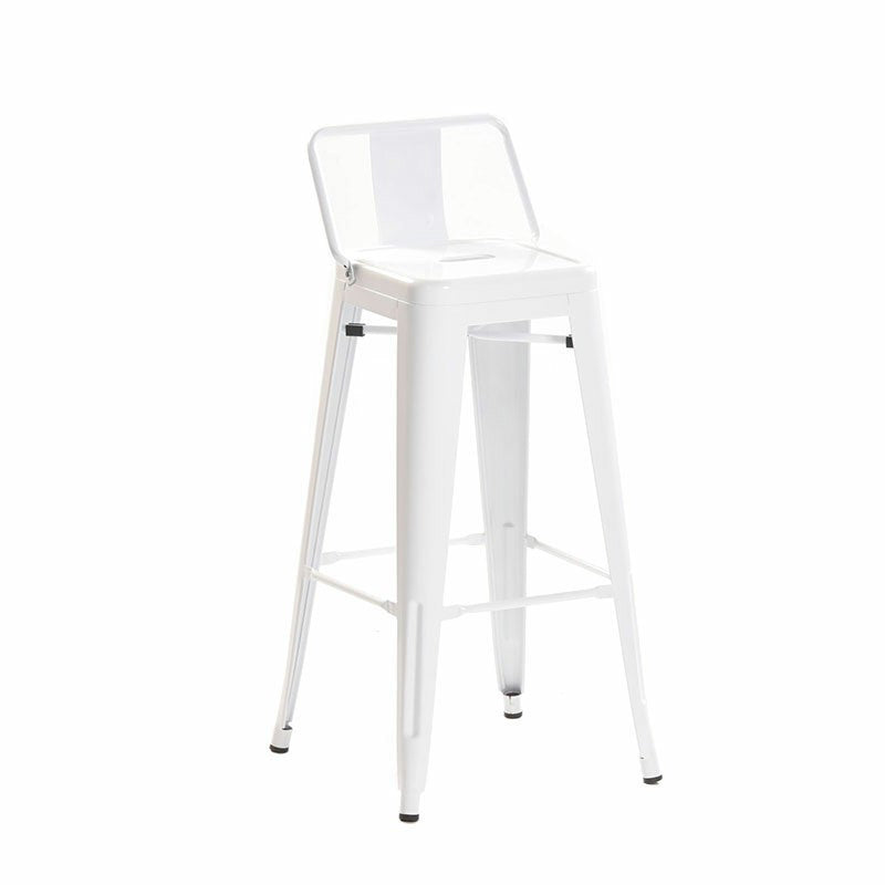 Industrial Style Armless Barstool Iron Counter Stools with Pedal for Coffee Shop