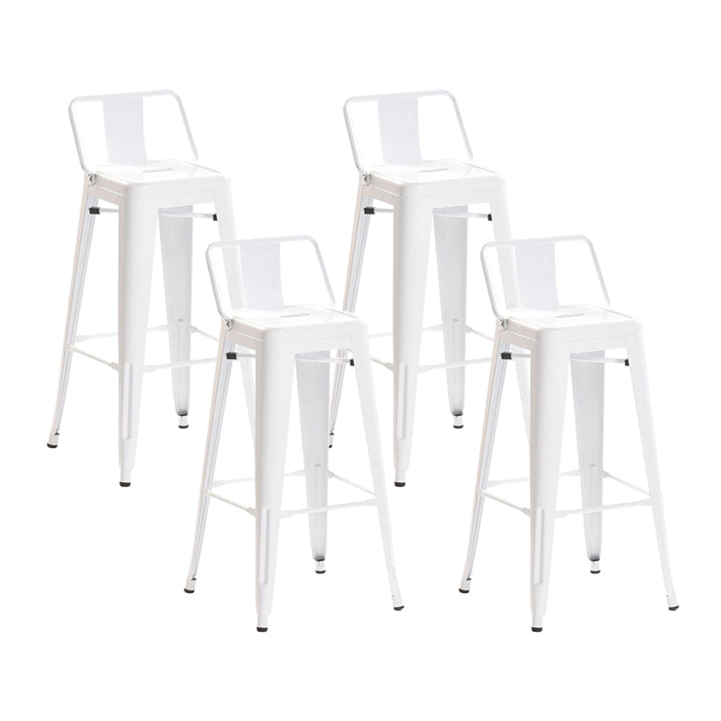 Industrial Style Armless Barstool Iron Counter Stools with Pedal for Coffee Shop