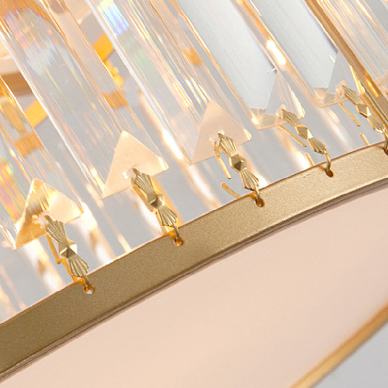 Lámpara empotrada contemporánea, lámpara de techo empotrada de cristal en oro