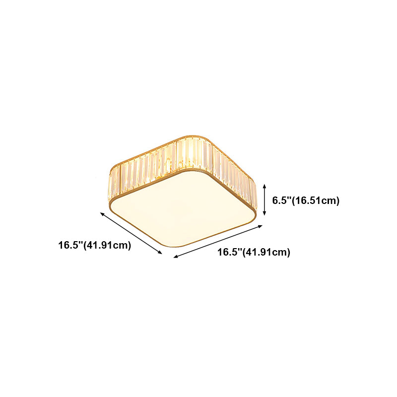 Lámpara empotrada contemporánea, lámpara de techo empotrada de cristal en oro