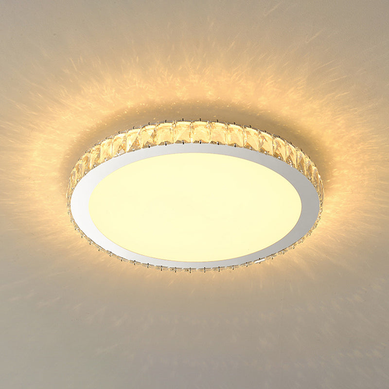 Soporte de techo de montaje de color de cristal de luz de cristal ligero de color geométrico moderno en blanco