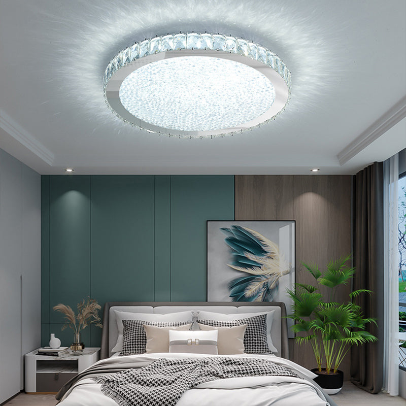 Soporte de techo de montaje de color de cristal de luz de cristal ligero de color geométrico moderno en blanco