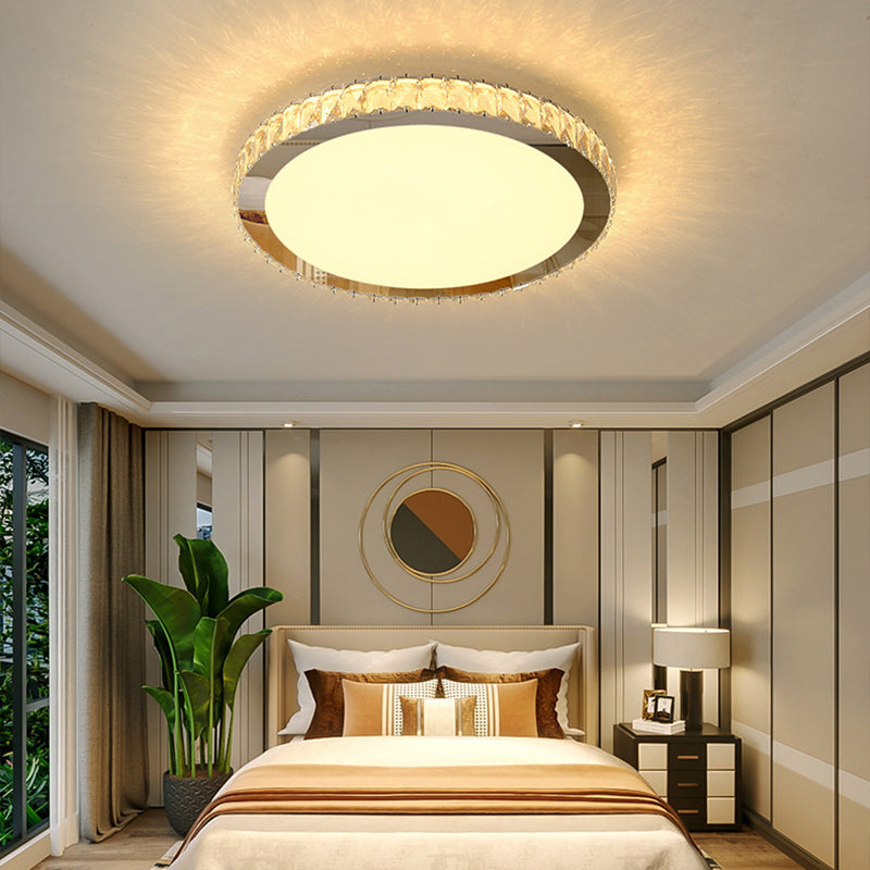 Soporte de techo de montaje de color de cristal de luz de cristal ligero de color geométrico moderno en blanco