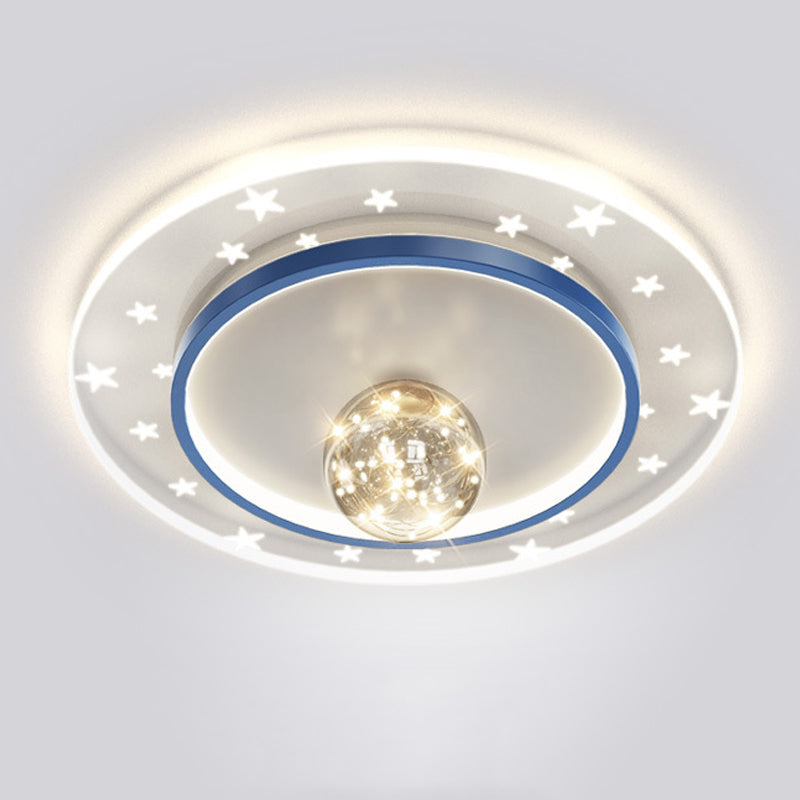 Moderno globo de descarga de luz de metal 3-Punto de fijación de techo de montaje a ras de luz