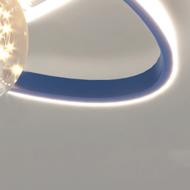 Moderno globo de descarga de luz de metal 3-Punto de fijación de techo de montaje a ras de luz