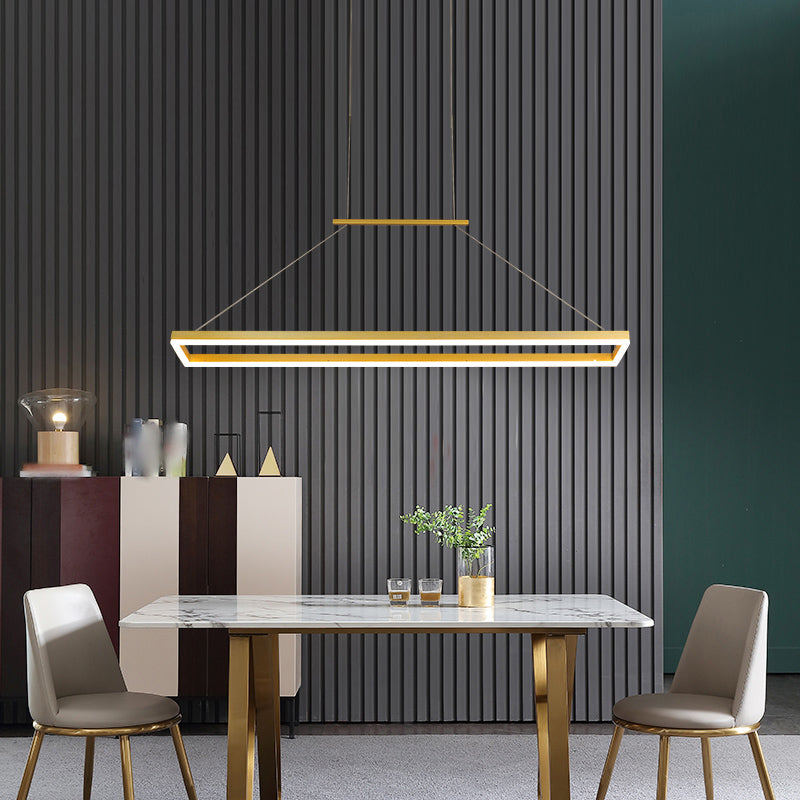 Rectangle Shape Island Light Modern Style Metal 1 Light Island Lighting