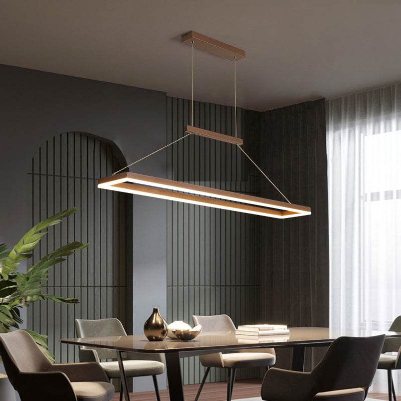 Rectangle Shape Island Light Modern Style Metal 1 Light Island Lighting