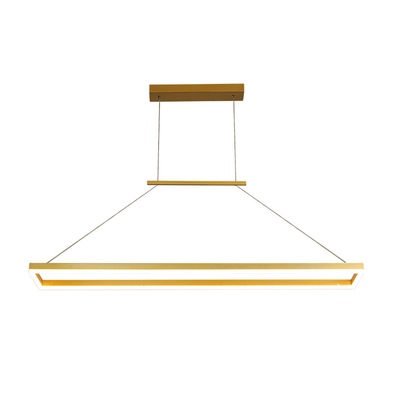 Rectangle Shape Island Light Modern Style Metal 1 Light Island Lighting