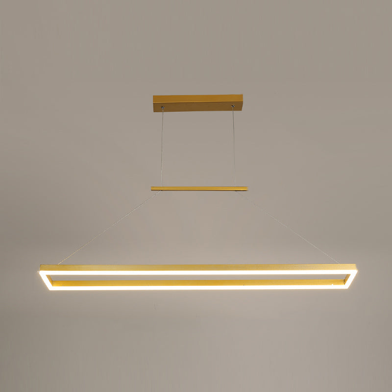 Rectangle Shape Island Light Modern Style Metal 1 Light Island Lighting