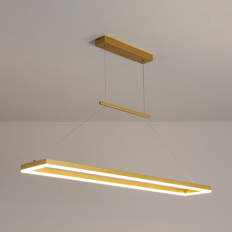 Rechteckform Island Leuchttäle Metal 1 Light Island Lighting