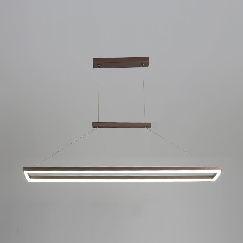 Rectangle Shape Island Light Modern Style Metal 1 Light Island Lighting