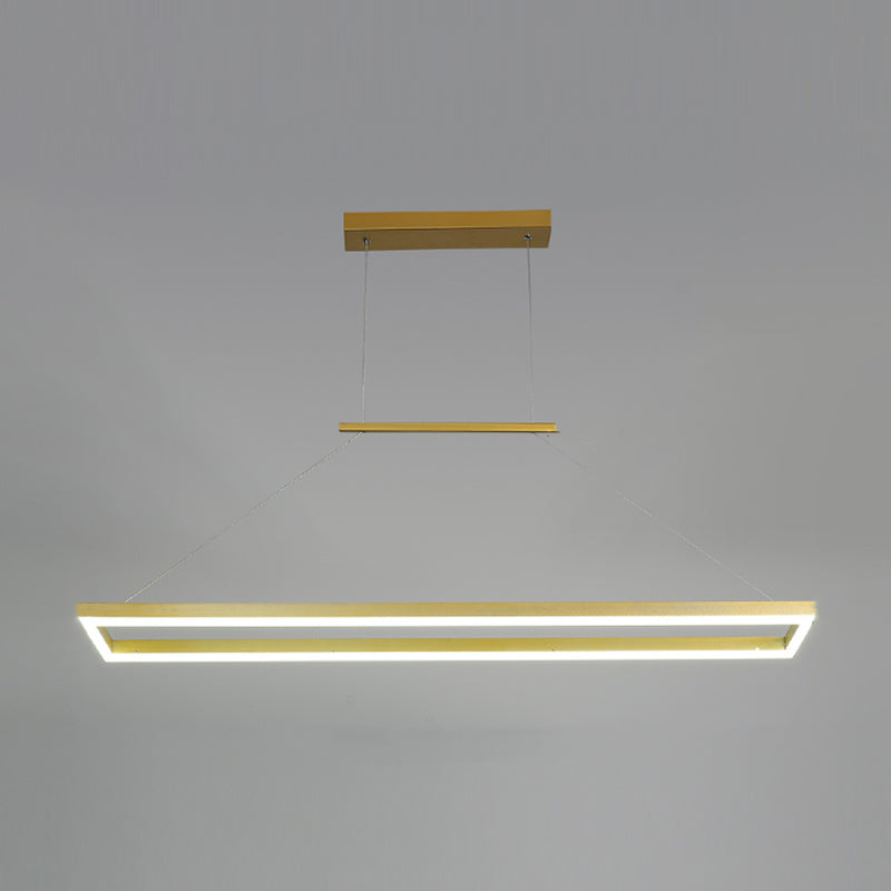 Rectangle Shape Island Light Modern Style Metal 1 Light Island Lighting