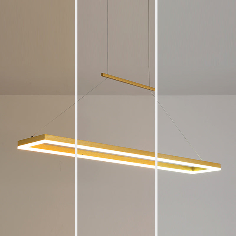 Rectangle Shape Island Light Modern Style Metal 1 Light Island Lighting